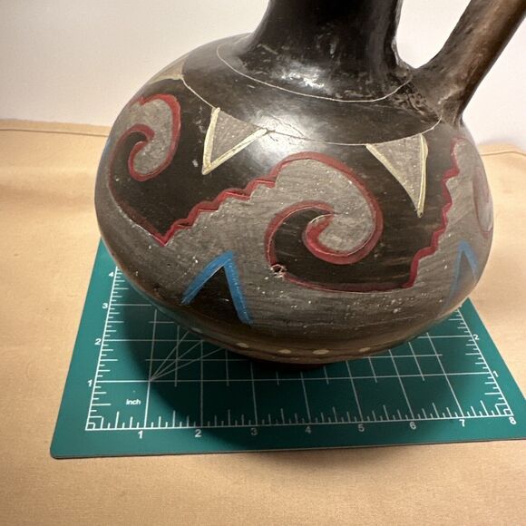 Hand Painted Pottery Pitcher Vase Southwest Style‎ Home Decor - Picture 11 of 16